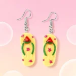 aretes de diseño sandalias amarillas
