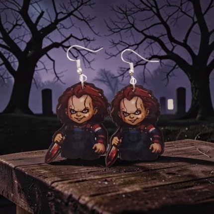 ARETES DE HALLOWEEN DE TERROR CHUCKY