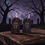 ARETES DE HALLOWEEN DE TERROR CERRADURA OJO