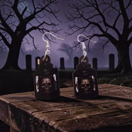 ARETES DE HALLOWEEN DE TERROR CANDELABRO MUERTE