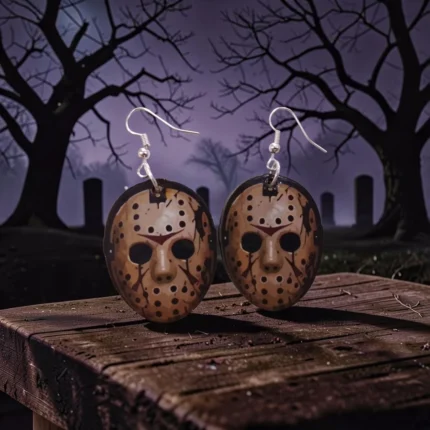 ARETES DE HALLOWEEN DE TERROR MASCARA