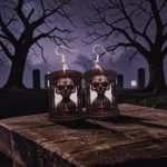 ARETES DE HALLOWEEN DE TERROR RELOJ CALAVERA