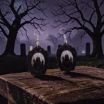 ARETES DE HALLOWEEN DE TERROR ESPEJO