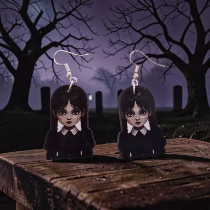 ARETES DE HALLOWEEN DE TERROR NIÑA