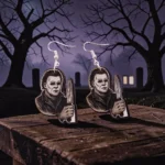 ARETES DE HALLOWEEN DE TERROR HOMBRE CUCHILLO
