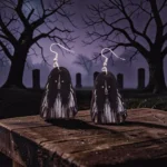 ARETES DE HALLOWEEN DE TERROR MUJER CABELLO