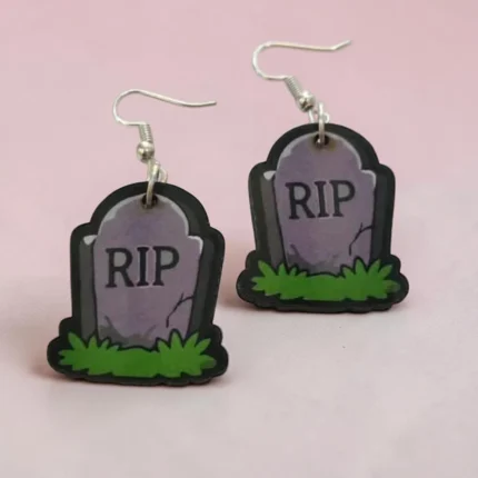 aretes de halloween lapida