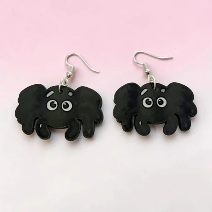 aretes de halloween arañas animadas