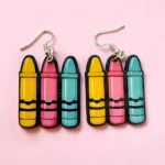 aretes de crayola trio tres colores