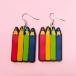 aretes de trio de colores