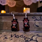 ARETES DÍA DE MUERTOS CALAVERA ELEGANTE