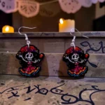 ARETES DÍA DE MUERTOS BAILARINA VESTIDO