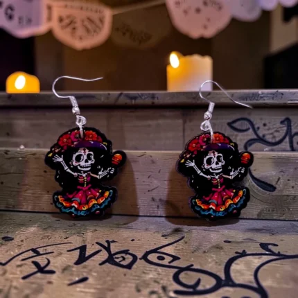 Carrito 18 ARETES DÍA DE MUERTOS BAILARINA VESTIDO