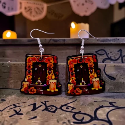 ARETES DÍA DE MUERTOS ALTAR OFRENDA