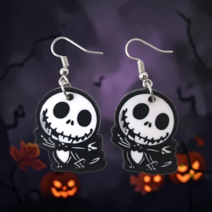aretes de halloween esqueleto extraño