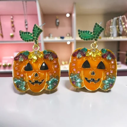 ARETES DE CALABAZA CON SIRCONIAS