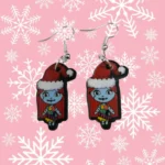 ARETES DE NAVIDAD REINA HALLOWEEN GORRO DE SANTA