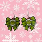 ARETES DE NAVIDAD MOÑO VERDE DE QUIEN