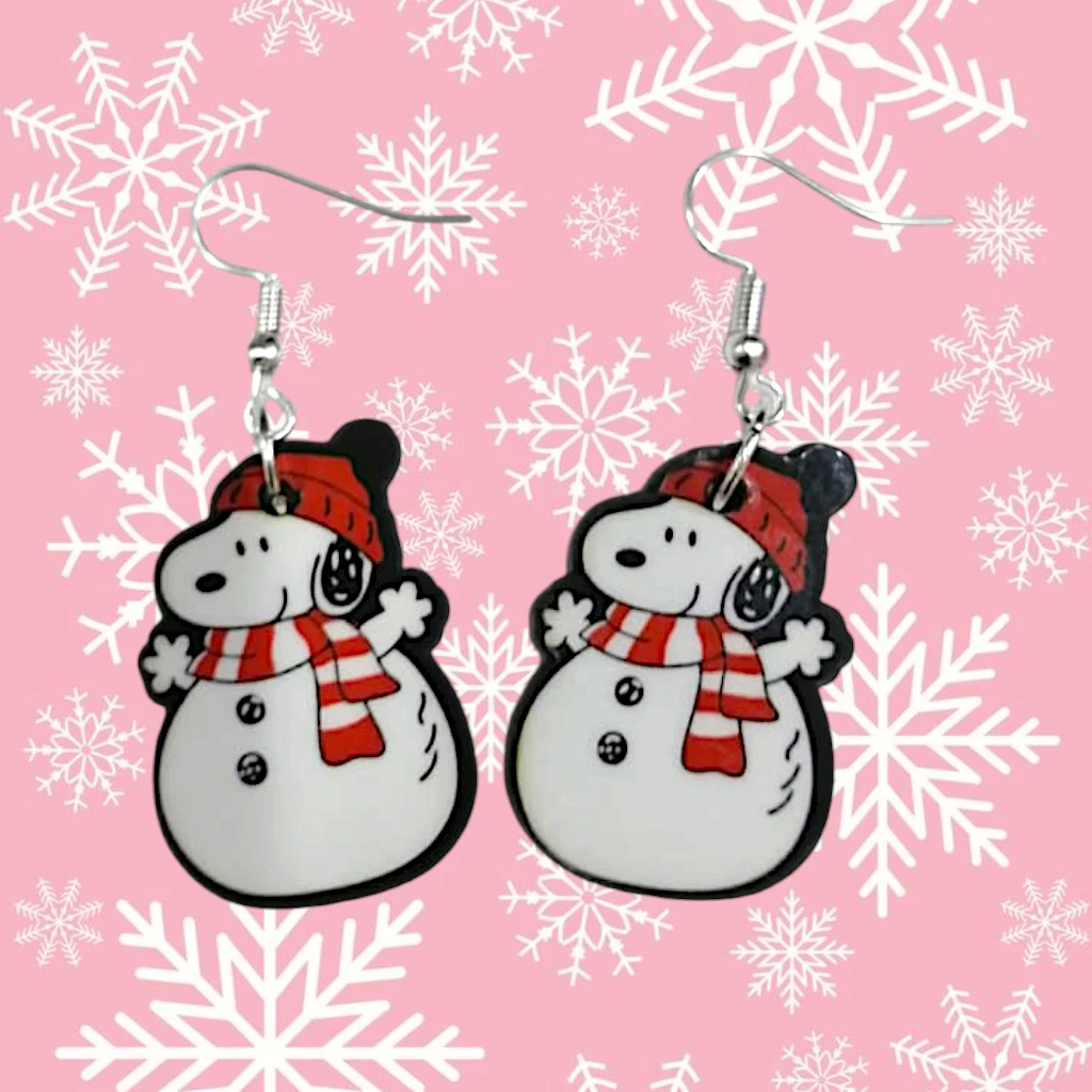 WhatsApp Image 2026-10-26 at 11.45.25 AM (4) ARETES DE NAVIDAD MUÑECO DE NIEVE PERRITO - Imagen 1