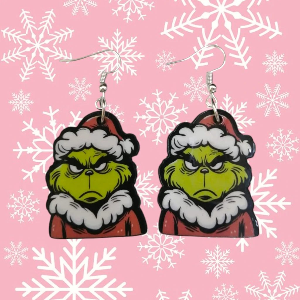 WhatsApp Image 2026-10-26 at 11.45.26 AM (1) ARETES DE NAVIDAD QUIEN VERDE MODELO 2 - Imagen 1