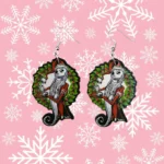 ARETES DE NAVIDAD REY DEL HALLOWEEN SANTA CLAUS