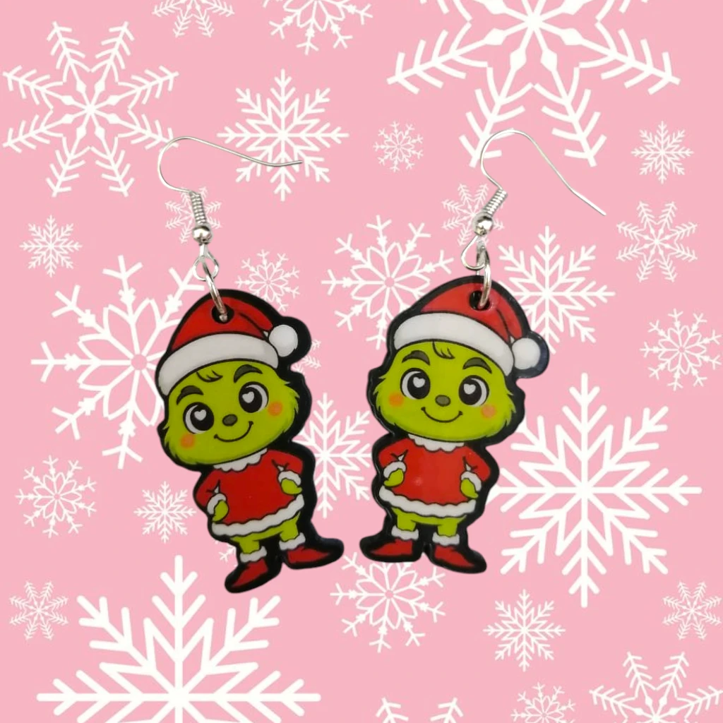 WhatsApp Image 2026-10-26 at 11.45.27 AM ARETES DE NAVIDAD QUIEN VERDE MODELO 4 - Imagen 1