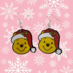 ARETES DE NAVIDAD OSOS AMARILLO SANTA CLAUS
