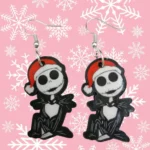 ARETES DE NAVIDAD ESQUELETO NAVIDEÑO