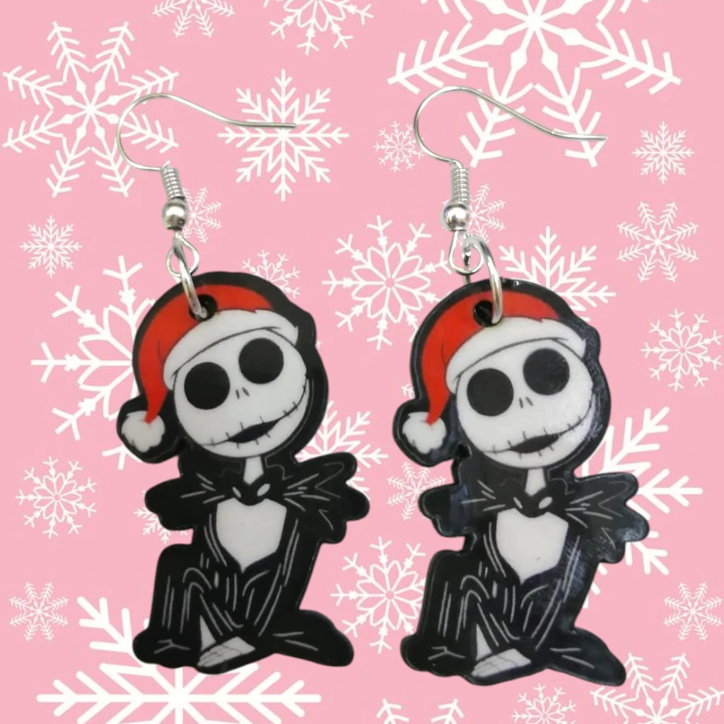WhatsApp Image 2026-10-26 at 11.45.30 AM (1) ARETES DE NAVIDAD ESQUELETO NAVIDEÑO - Imagen 1