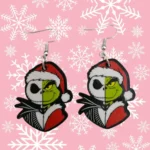 ARETES DE NAVIDAD DUO QUIEN Y REY DE HALLOWEEN