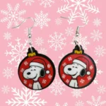 ARETES DE NAVIDAD PERRO EN ESFERA