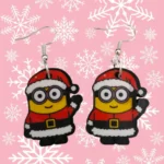 ARETES DE NAVIDAD MONITO AMARILLO NAVIDEÑO