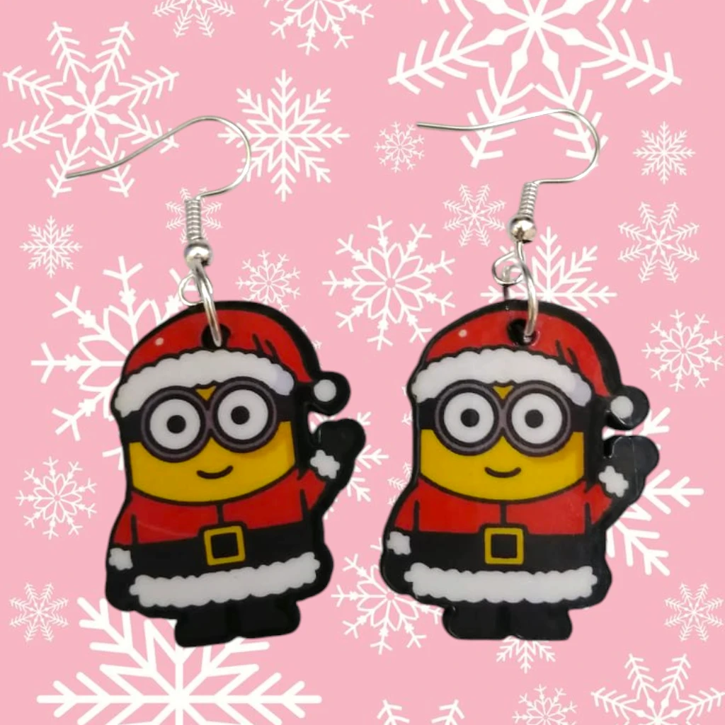 WhatsApp Image 2026-10-26 at 11.45.31 AM (1) ARETES DE NAVIDAD MONITO AMARILLO NAVIDEÑO - Imagen 1