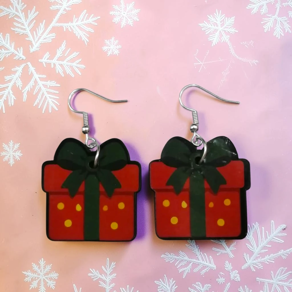 WhatsApp Image 2026-10-26 at 11.45.32 AM (4) ARETES DE NAVIDAD REGALO ROJO MOÑO VERDE - Imagen 1