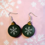 ARETES DE NAVIDAD ESFERA VERDE NAVIDEÑA