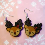 ARETES DE NAVIDAD RENO NAVIDEÑO MODELO 1