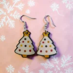 ARETES DE NAVIDAD ARBOL BLANCO MODELO 2