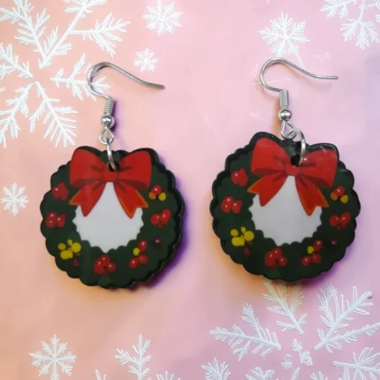 ARETES DE NAVIDAD CORONA NAVIDEÑA