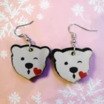 ARETES DE NAVIDAD OSO POLAR BESO