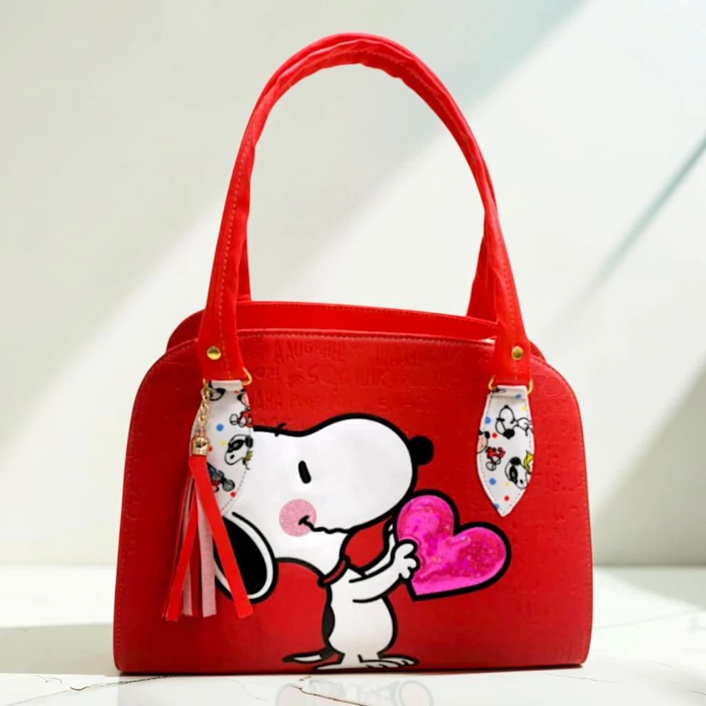bolsa (9) Bolsa Diseño Premium Con Asa Roja Perrito SP Corazón - Imagen 1
