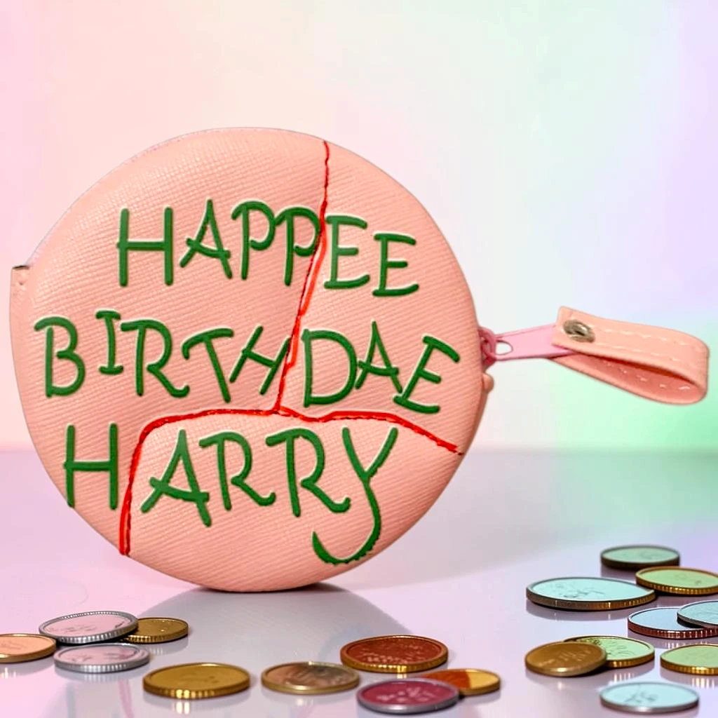 moner (3) Monedero Original Cuero Sintético con Diseño de Pastel Hapee Birthdae Harry - Imagen 1