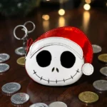 Monedero Original Cuero Sintético Plastificado Esqueleto Navidad