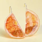 aretes de diseño de fruta natural seca